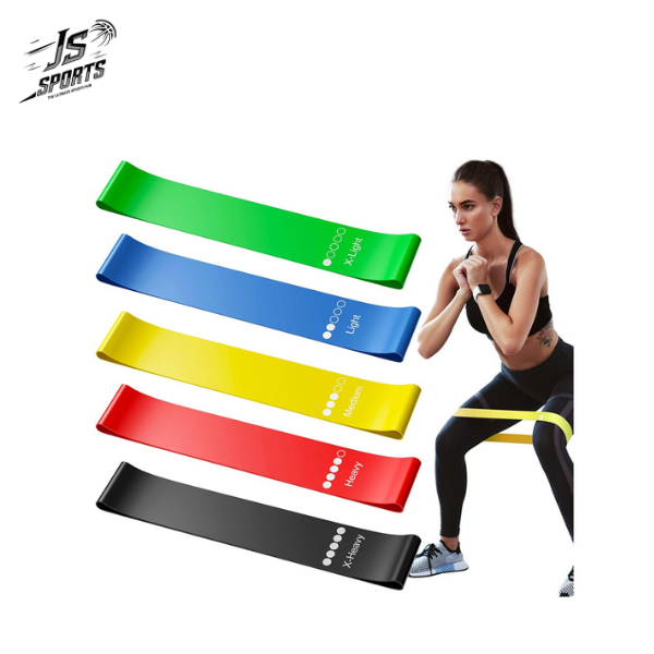 Pack of 5 Resistance Loop Bands for Exercise