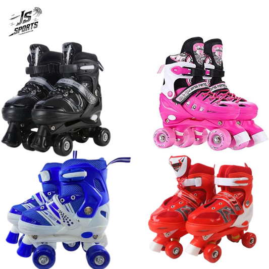 Adjustable 4-Wheel Roller Skates & Skating Shoes – Kids & Adults