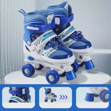 Adjustable 4-Wheel Roller Skates & Skating Shoes – Kids & Adults